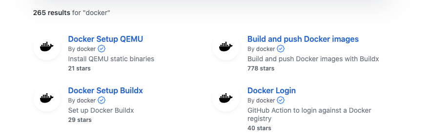 docker v2 github action