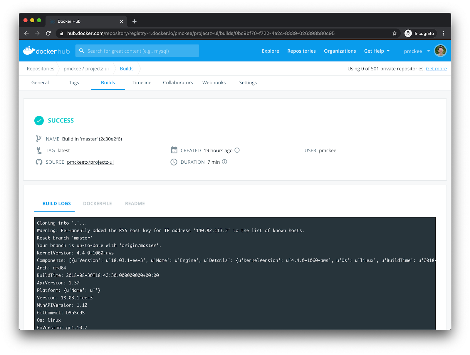 in the cloud docker hub 10