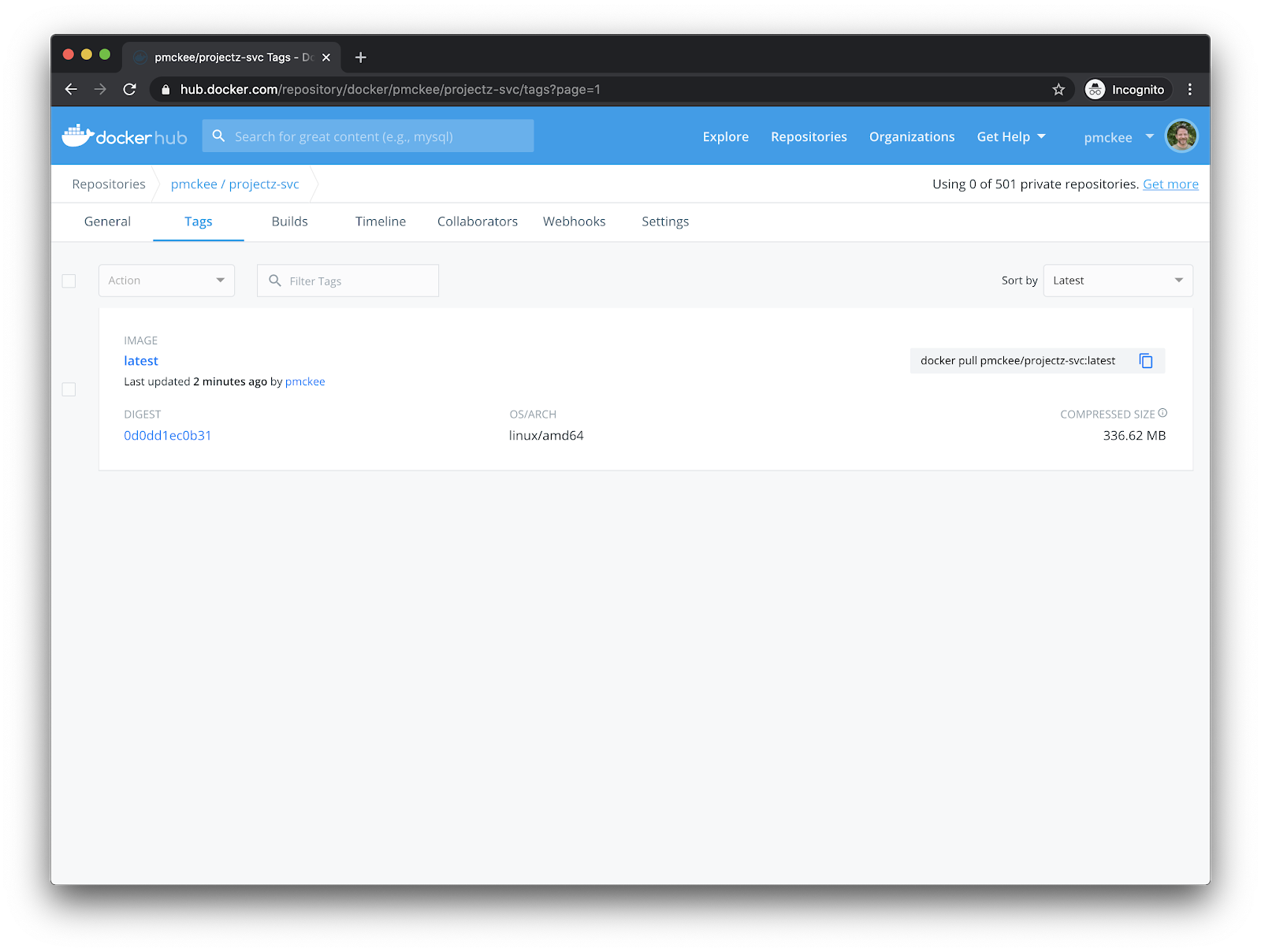 in the cloud docker hub 11