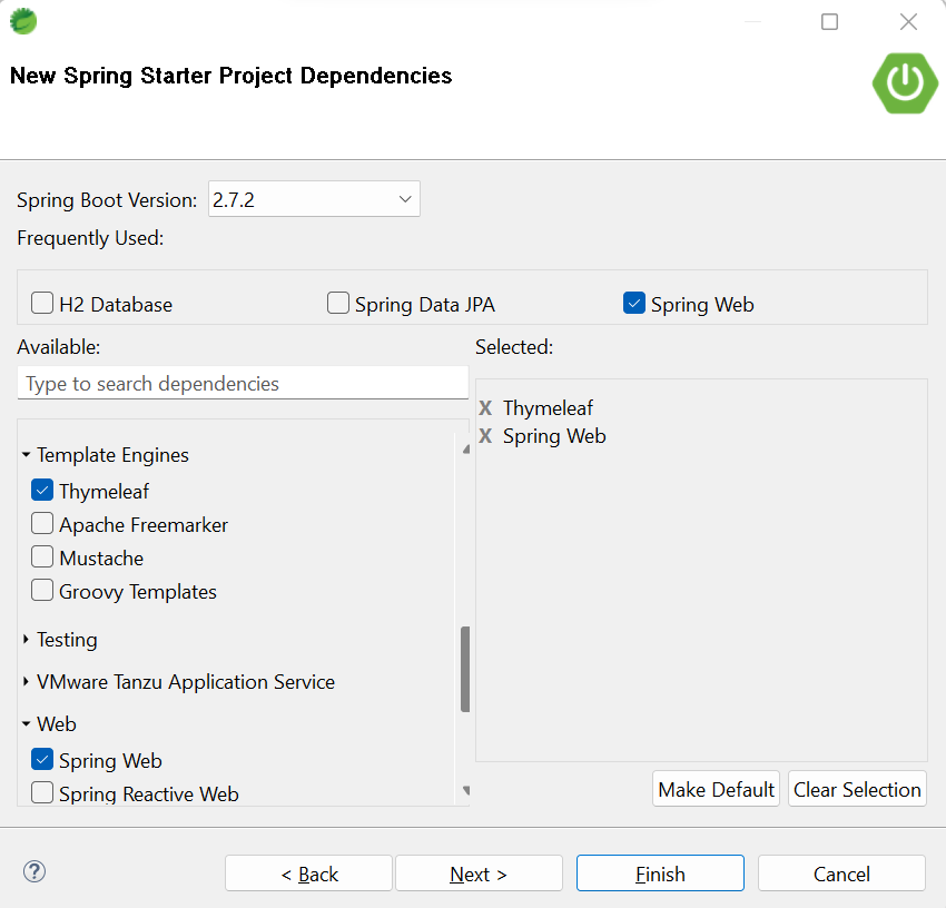 Starter Project Dependencies