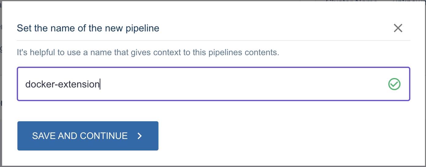 Set the observability pipelines name in Calyptia Core.