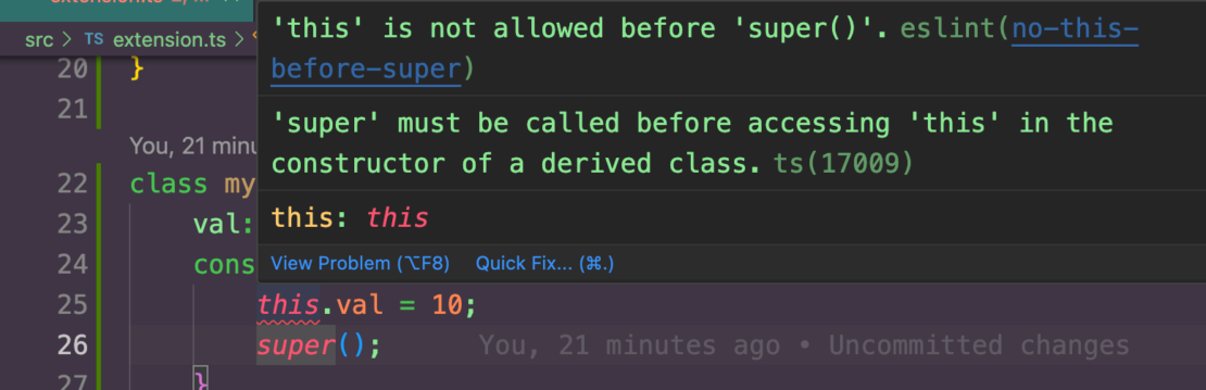 A fix that has been generated by the AI assistant  presented in VSCode.