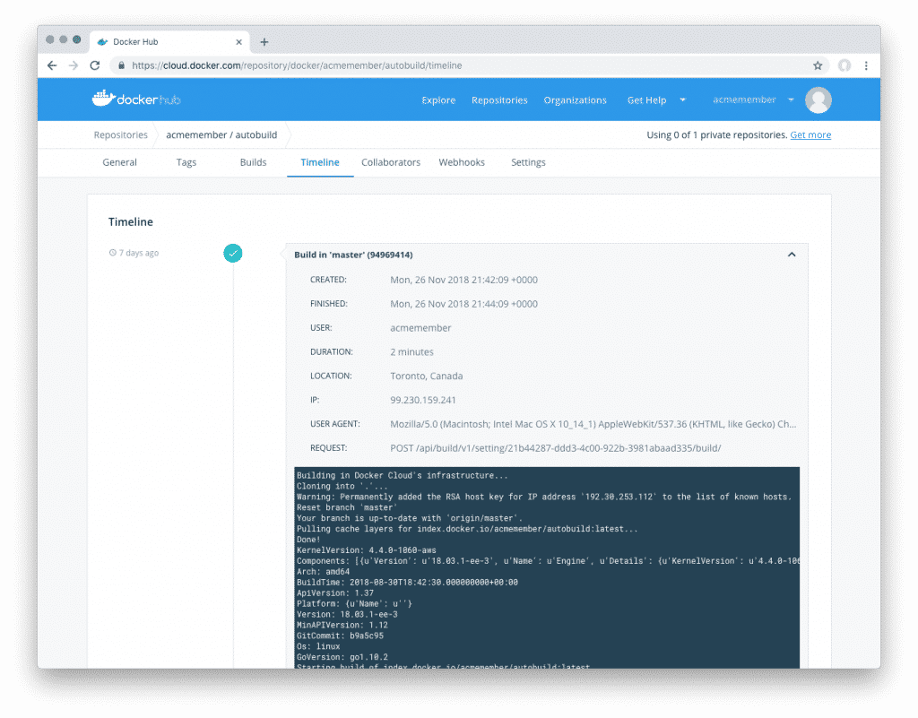 Docker Hub 統合イメージ 3