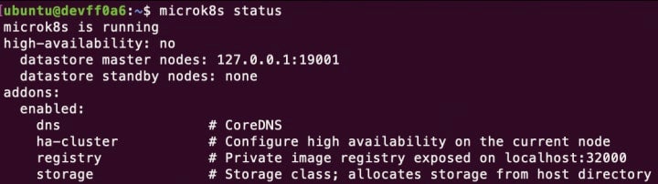 Ubuntuコマンドラインkubernetesクラスター