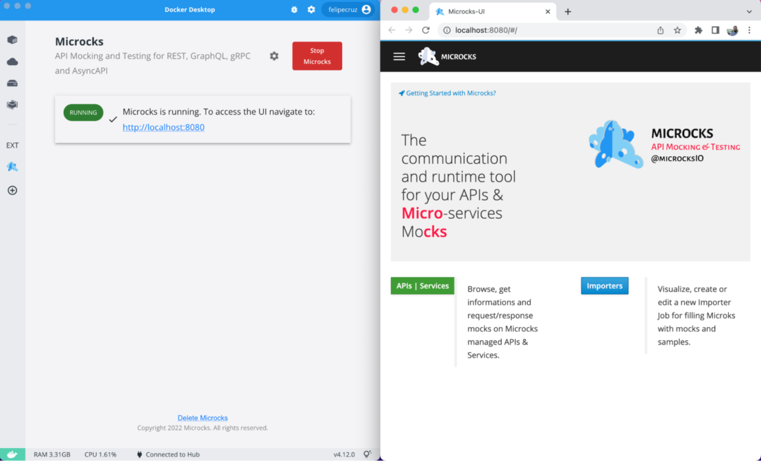 Microcks Docker拡張機能