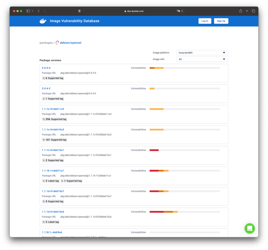 Docker DSOのDebianの検索 1