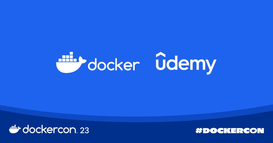 バナー DockerCon23 Udemyパートナーシップ